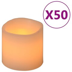 Elektriskās LED sveces ar taimeri/tālvadības pulti, 50 gab cena un informācija | Sveces un svečturi | 220.lv
