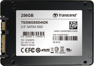 Transcend TS256GSSD452K цена и информация | Внутренние жёсткие диски (HDD, SSD, Hybrid) | 220.lv