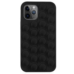 Mocco Bubble Case Aizmugurējais Antistresa Silikona Apvalks Priekš Apple iPhone 12 / 12 Pro Melns cena un informācija | Telefonu vāciņi, maciņi | 220.lv