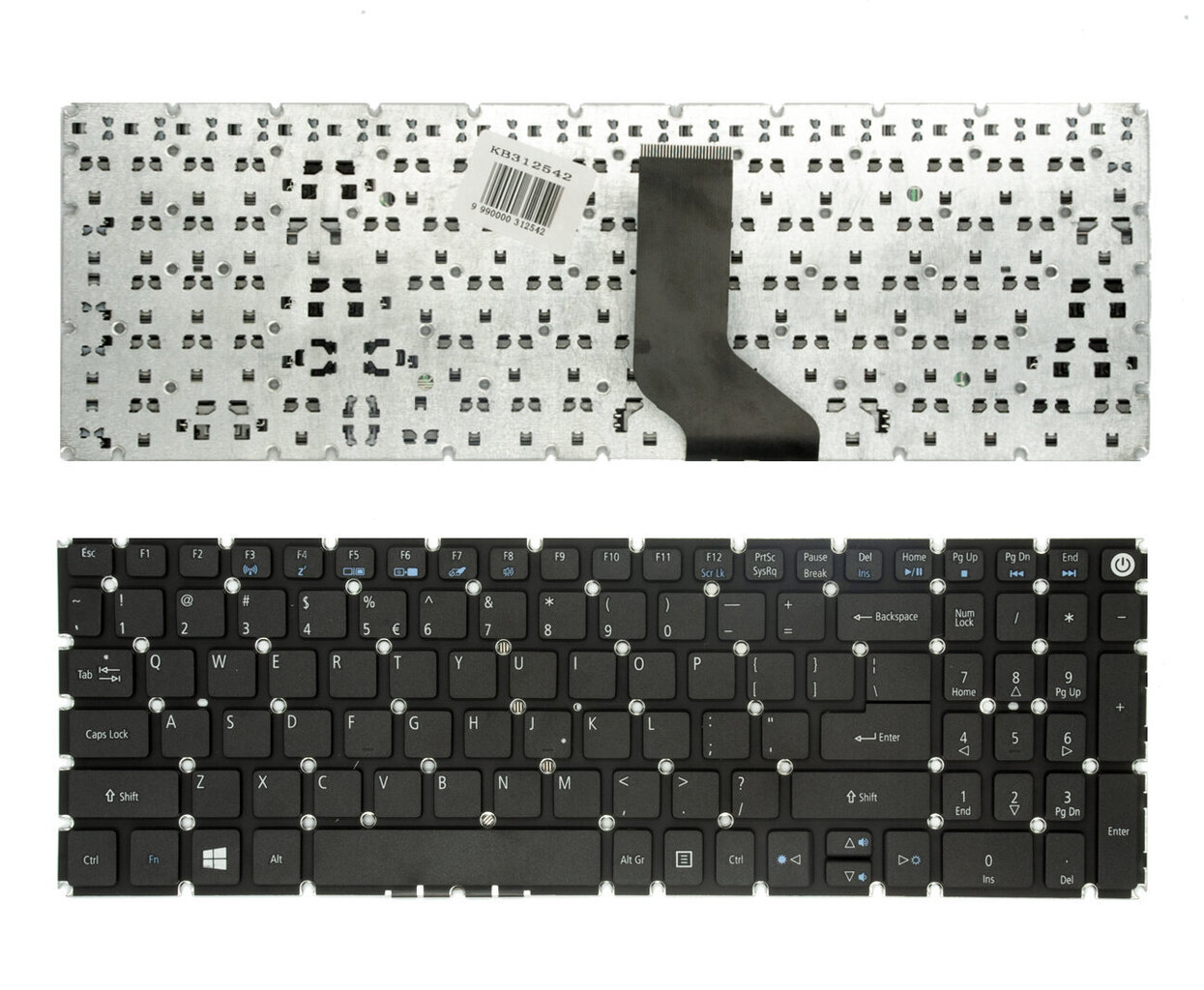 Tastatūra ACER Aspire E5-573, E5-573G, E5-573T, E5-573TG (US) cena un informācija | Komponentu piederumi | 220.lv