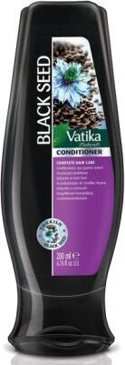 Matu kondicionieris ar melno graudu eļļu, Dabur Vatika, 200 ml цена и информация | Matu kondicionieri, balzāmi | 220.lv