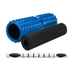 Комплект тренировочных цилиндров Spokey Mixroll 3in1, синий цена и информация | Аксессуары для массажа | 220.lv