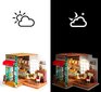 Koka saliekamā miniatūra Robotime 3D Simon's Coffee cena un informācija | Konstruktori | 220.lv