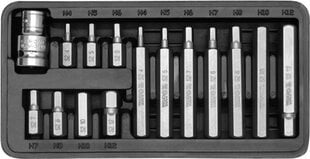 Шестигранные насадки, 15 шт. YT-0413 цена и информация | Механические инструменты | 220.lv