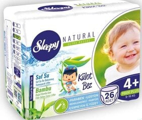 Autiņbiksītes Sleepy NATURAL Maxi+ 26 (4+.izm.) cena un informācija | Autiņbiksītes | 220.lv