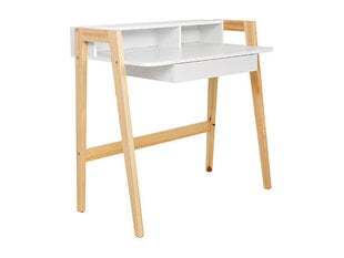 Письменный стол BRW Brent, белый/коричневый цена и информация | Компьютерные, письменные столы | 220.lv