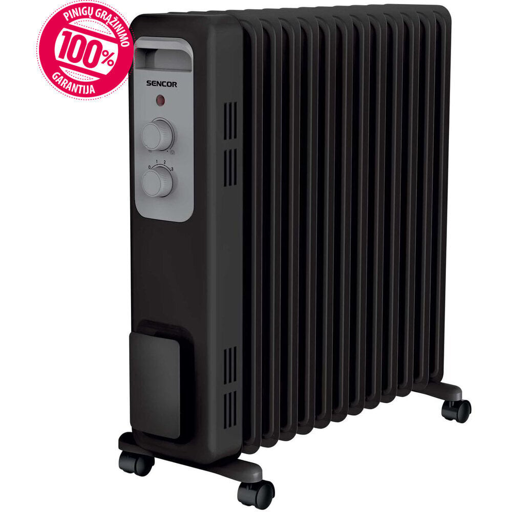 Eļļas radiators Sencor Soh 3313BK cena un informācija | Sildītāji | 220.lv