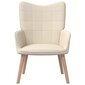 Atpūtas krēsls, krēmkrāsas, 62x68.5x96 cm cena un informācija | Atpūtas krēsli | 220.lv