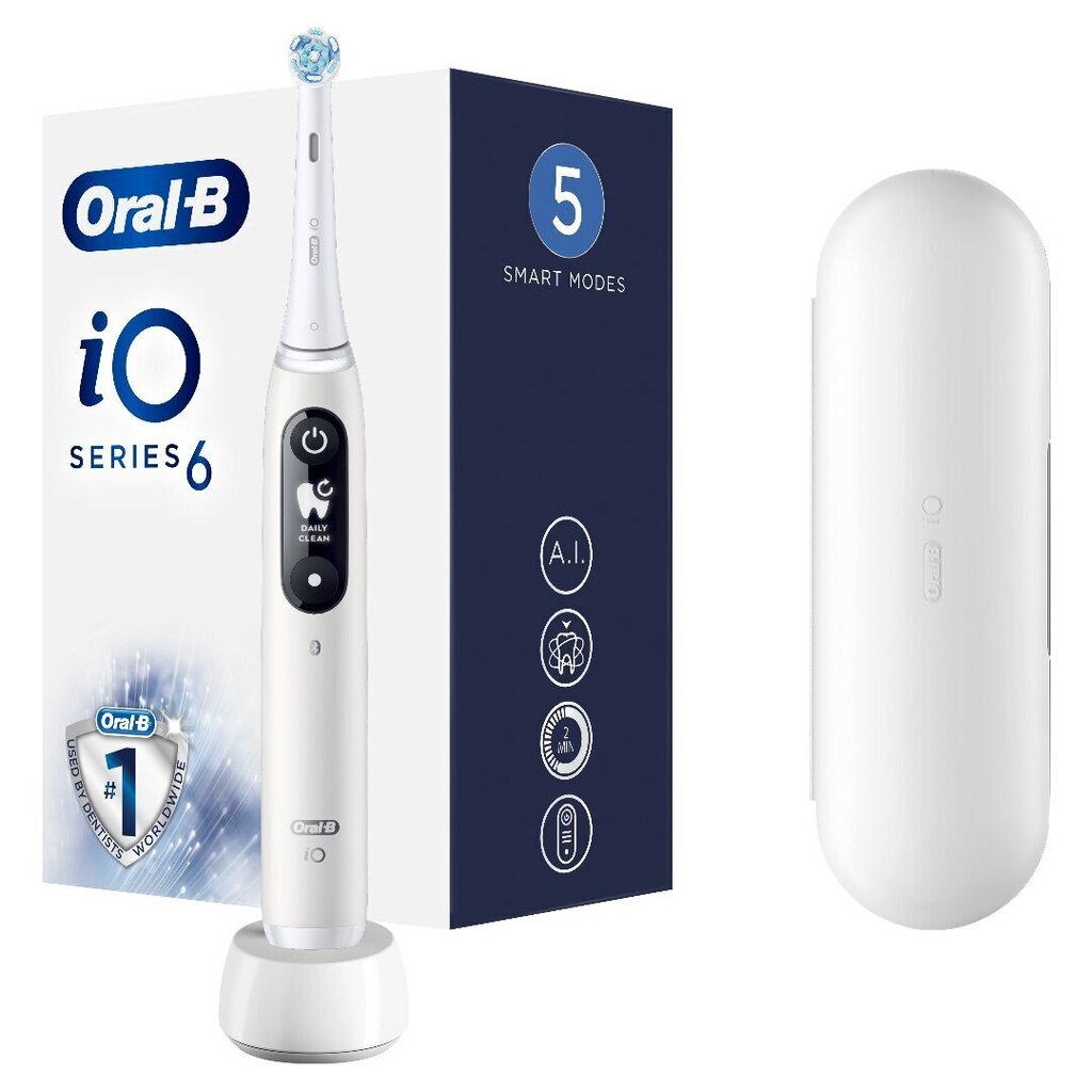 Oral-B iO 6 white цена и информация | Elektriskās zobu birstes | 220.lv