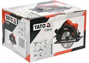 Rokas ripzāģis YATO 1500W 185mm YT-82152 cena un informācija | Zāģi, ripzāģi | 220.lv