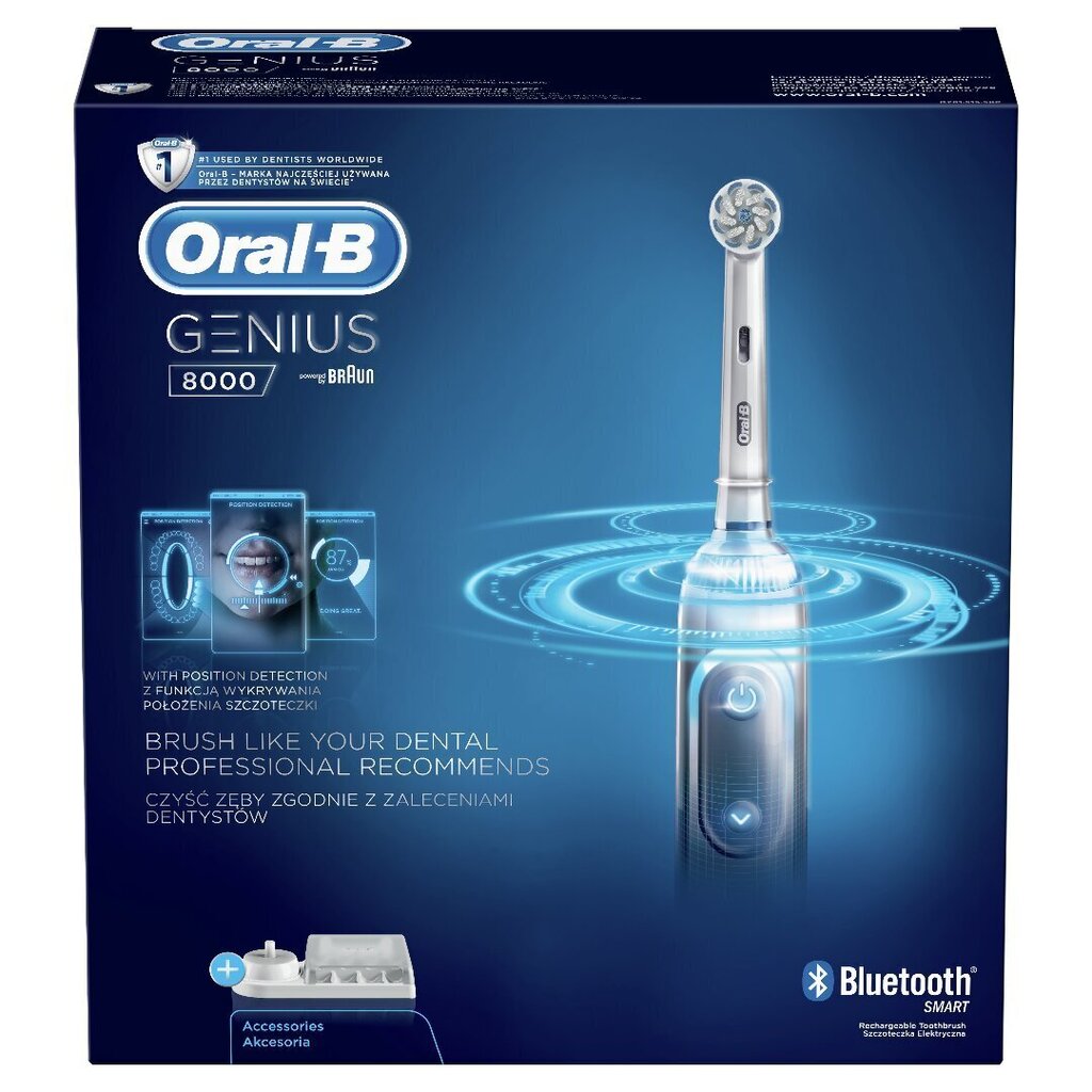 Oral-B Genius 8000 цена и информация | Elektriskās zobu birstes | 220.lv