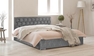 Кровать Crystal, 160x200 см, серый цена и информация | Кровати | 220.lv