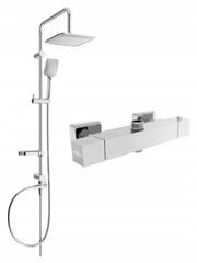 Dušas sistēma ar termostata jaucējkrānu Mexen Sven Cube 2, Chrome cena un informācija | Dušas komplekti un paneļi | 220.lv