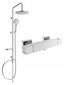 Dušas sistēma ar termostata jaucējkrānu Mexen Carl Cube, Chrome cena un informācija | Dušas komplekti un paneļi | 220.lv