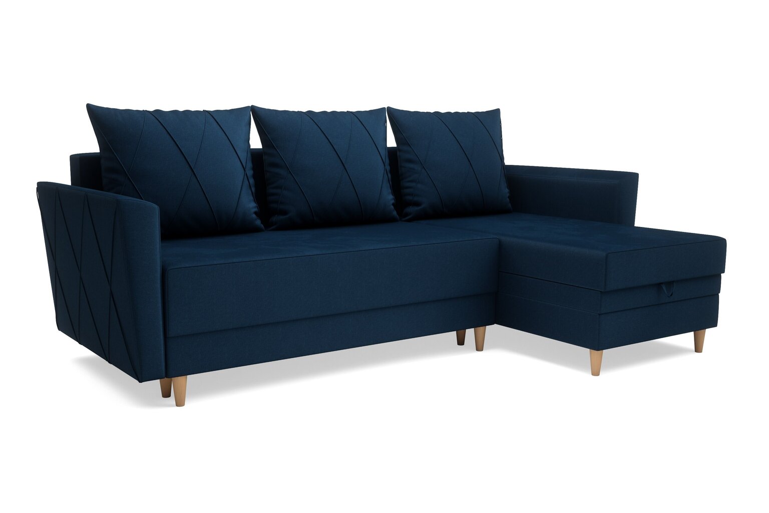 Stūra dīvāns Ceres, tumši zils cena un informācija | Stūra dīvāni | 220.lv