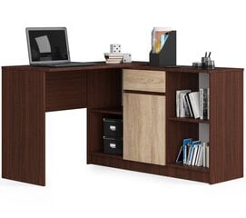 Письменный стол NORE B-17, темно-коричневый/светло-коричневый цена и информация | Компьютерные, письменные столы | 220.lv