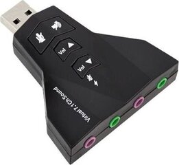 Музыкальная звуковая карта USB 7.1 цена и информация | Звуковые карты | 220.lv