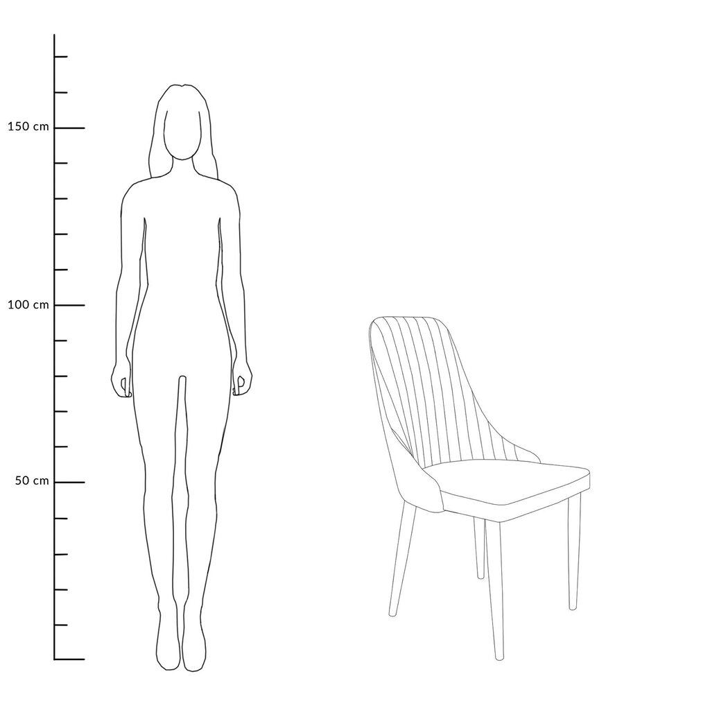 LOUIS Zaļš krēsls 44x59x88 cm cena un informācija | Virtuves un ēdamistabas krēsli | 220.lv