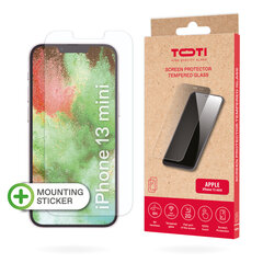 Toti 4779040337839 TEMPERED glass 2D screen protector full cover for iPhone 13 mini (5,4) 2021, Transparent цена и информация | Защитные пленки для телефонов | 220.lv