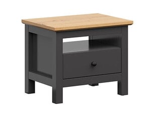 Ночной столик BRW Hesen 1S, серый/коричневый цена и информация | Прикроватные тумбочки | 220.lv