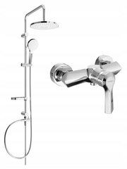 Dušas sistēma ar jaucējkrānu Mexen Erik Sabre, Chrome cena un informācija | Dušas komplekti un paneļi | 220.lv