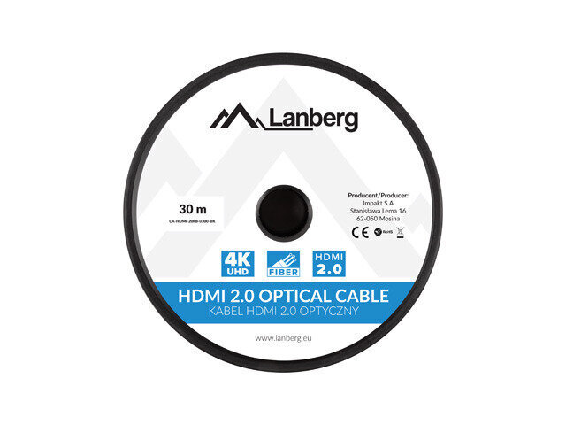 LANBERG CA-HDMI-20FB-0300-BK cena un informācija | Kabeļi un vadi | 220.lv