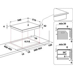 Whirlpool AKT8190BA cena un informācija | Plīts virsmas | 220.lv