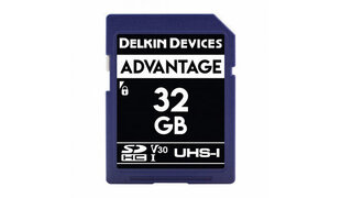 Карта памяти Delkin SDHC 32GB Advantage 660X UHS-I U3 V30 цена и информация | Карты памяти для фотоаппаратов | 220.lv