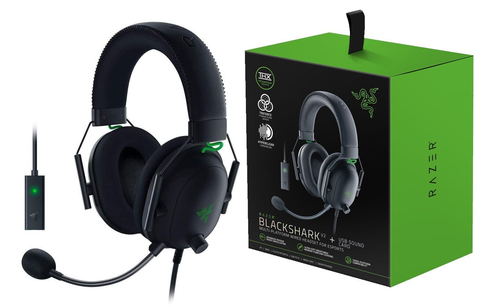 Razer Blackhark V2 Black Black cena un informācija | Austiņas | 220.lv