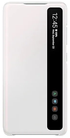 Samsung Smart Clear View maciņš S20 FE, balts cena un informācija | Telefonu vāciņi, maciņi | 220.lv