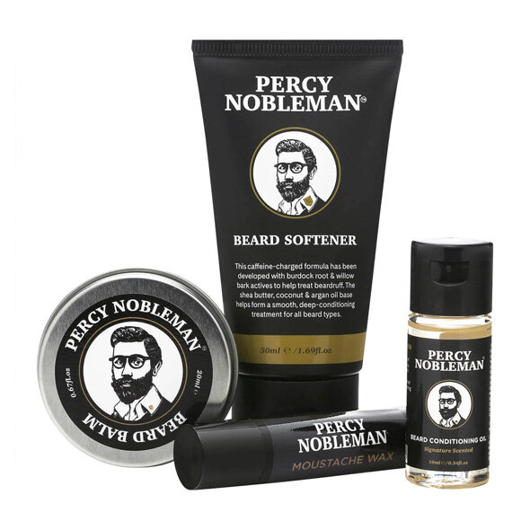 Bārdas kopšanas komplekts Percy Nobleman's Beard Survival Kit, 4 instrumenti цена и информация | Skūšanās piederumi, kosmētika | 220.lv