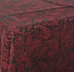 Lina galdauts, melnā un sarkanā krāsā, 144x250 cm. цена и информация | Скатерти, салфетки | 220.lv