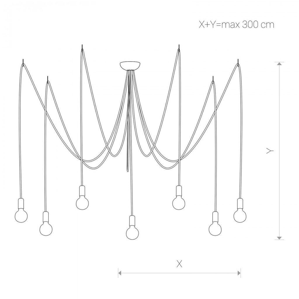 Nowodvorski Lighting piekaramā lampa Spider White VII 9743 cena un informācija | Lustras | 220.lv