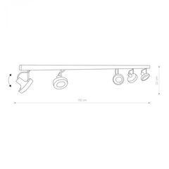 Nowodvorski Lighting griestu gaismeklis Cross Graphite V 9600 cena un informācija | Griestu lampas | 220.lv