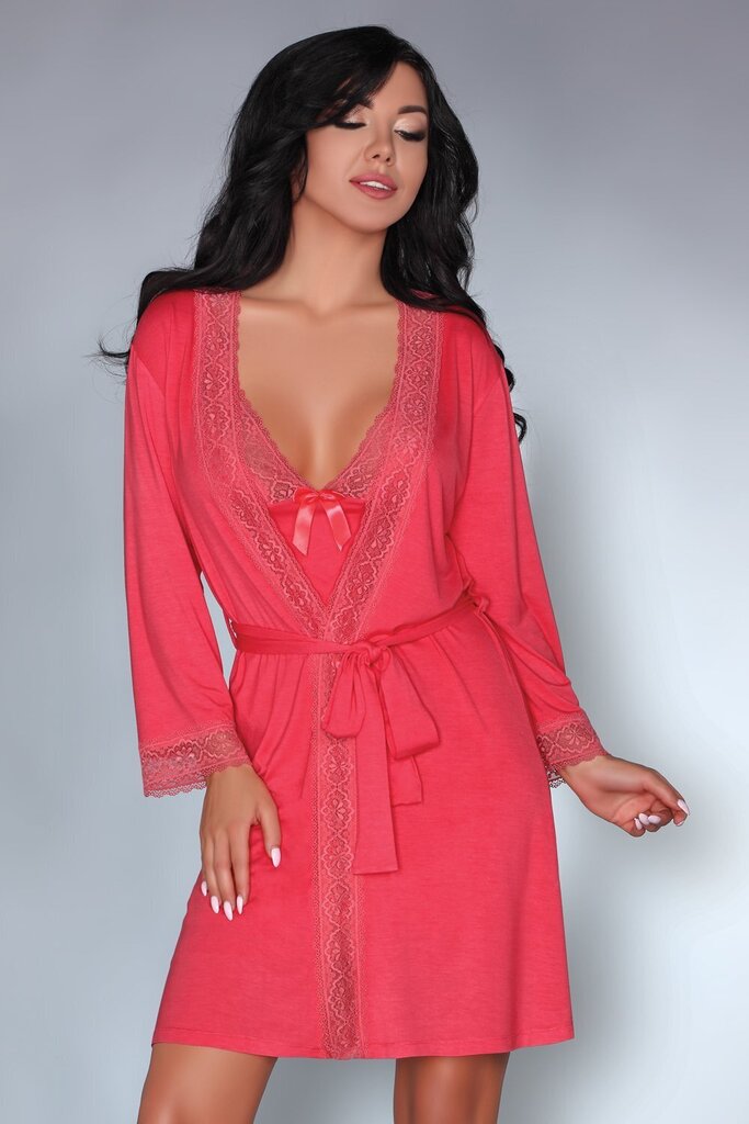 3 daļu sieviešu naktsveļas komplekts LivCo Luisanna, rozā цена и информация | Naktskrekli, pidžamas | 220.lv