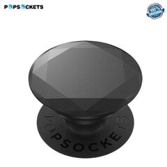 Popsocket PopGrip (Оригинал) Выдвижной Держатель & фиксатор для пальцев со съемным верхом Metallic Diamond Black цена и информация | Держатели для телефонов | 220.lv