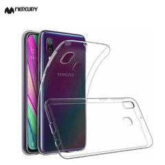 Mercury Jelly Īpaši plāns telefona aizmugures maks-apvalks priekš Samsung Galaxy A40 (A405F/A405FN) Caurspīdīgs цена и информация | Чехлы для телефонов | 220.lv