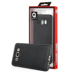 Qult Luxury Carbon Back Case Силиконовый чехол для LG K420 K10 Черный цена и информация | Чехлы для телефонов | 220.lv