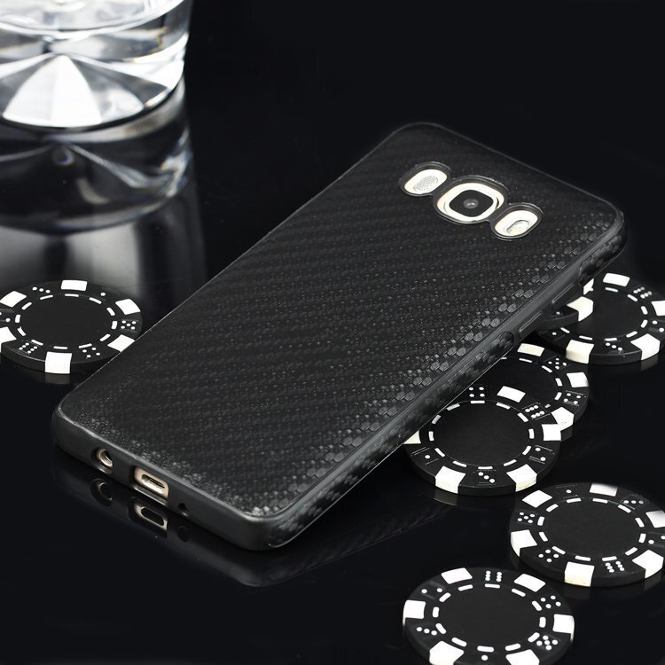 Qult Luxury Carbon Back Case Aizmugurējais Silikona Apvalks Priekš LG K420 K10 Melns cena un informācija | Telefonu vāciņi, maciņi | 220.lv