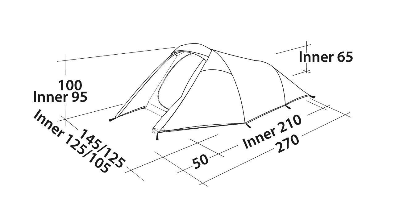 Telts Easy Camp Energy 200, zila cena un informācija | Teltis | 220.lv