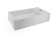 Maza kompozītmateriāla izlietne taisnstūrveida 40x22 cm MARIA Solid Surface, balta cena un informācija | Izlietnes | 220.lv