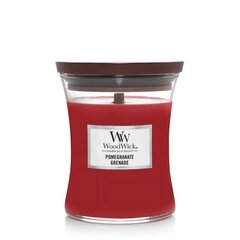 WoodWick aromātiska svece Pomegranate, 275 g cena un informācija | Sveces un svečturi | 220.lv