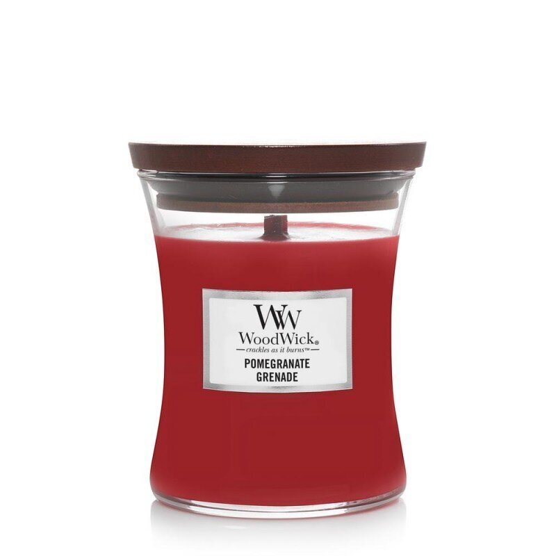 WoodWick aromātiska svece Pomegranate, 275 g cena un informācija | Sveces un svečturi | 220.lv