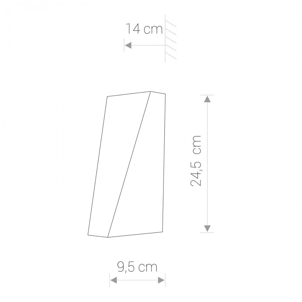 Nowodvorski Lighting sienas lampa Narwik White 9702 cena un informācija | Sienas lampas | 220.lv