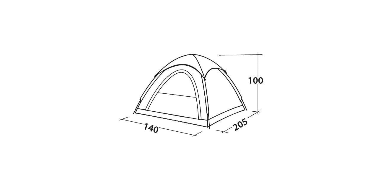 Telts Easy Camp Comet 200, zaļa cena un informācija | Teltis | 220.lv