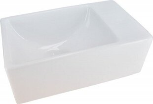 Умывальник маленький керамический прямоугольный XXS RHEA, белый, 30.5x18 см цена и информация | Раковины | 220.lv