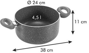 Tescoma Manico Rosso кастрюля, ø 24 см, 4.5 л цена и информация | Кастрюли, скороварки | 220.lv
