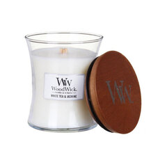 WoodWick aromātiska svece White Tea & Jasmine, 275 g цена и информация | Подсвечники, свечи | 220.lv
