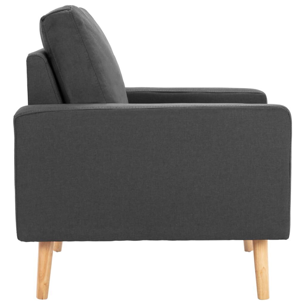 vidaXL 2-daļīgs dīvānu komplekts, tumši pelēks audums cena un informācija | Dīvāni | 220.lv