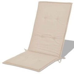 Dārza krēslu spilveni, 4 gab., smilškrāsas, 120x50x4 cm cena un informācija | Krēslu paliktņi | 220.lv
